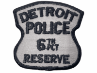 US Detroit Michigan 6th Precinct RESERVE Black Edge Police Patch
