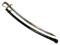 WW1 Imperial German Jawless Lion Head Artillery Officers Sword & Scabbard Reg Mk