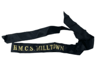 Canadian RCN Navy HMCS Milltown Full Length Cap Tally Canadian RCN Navy HMCS Milltown Full Length Cap Tally