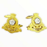 17th Royal Canadian Hussars Officers Collars Insignia Pair 17th Royal Canadian Hussars Officers Collars Insignia Pair