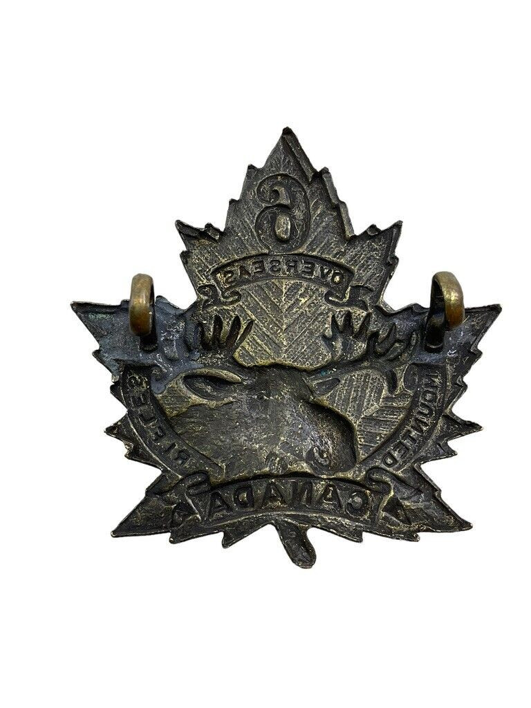 WW1 Canadian CEF 6th CMR Mounted Rifles Cap Badge WW1 Canadian CEF 6th CMR Mounted Rifles Cap Badge
