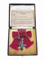 WW2 British Womens Mary White MBE Silver Medal Full Size & Miniature In Box WW2 British Womens Mary White MBE Silver Medal Full Size & Miniature In Box