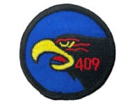 Canadian Forces RCAF 409 Squadron 2 1/4 Inch Colour Crest Patch Vintage