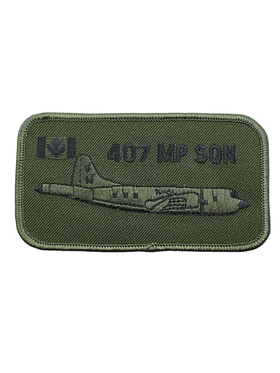 Canadian Forces RCAF 407 Maritime Patrol Squadron OD Green Name Tag Crest Patch Canadian Forces RCAF 407 Maritime Patrol Squadron OD Green Name Tag Crest Patch