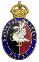 WW1 British BEF National Reserve Bucks Buckinghamshire Enamel Lapel Pin