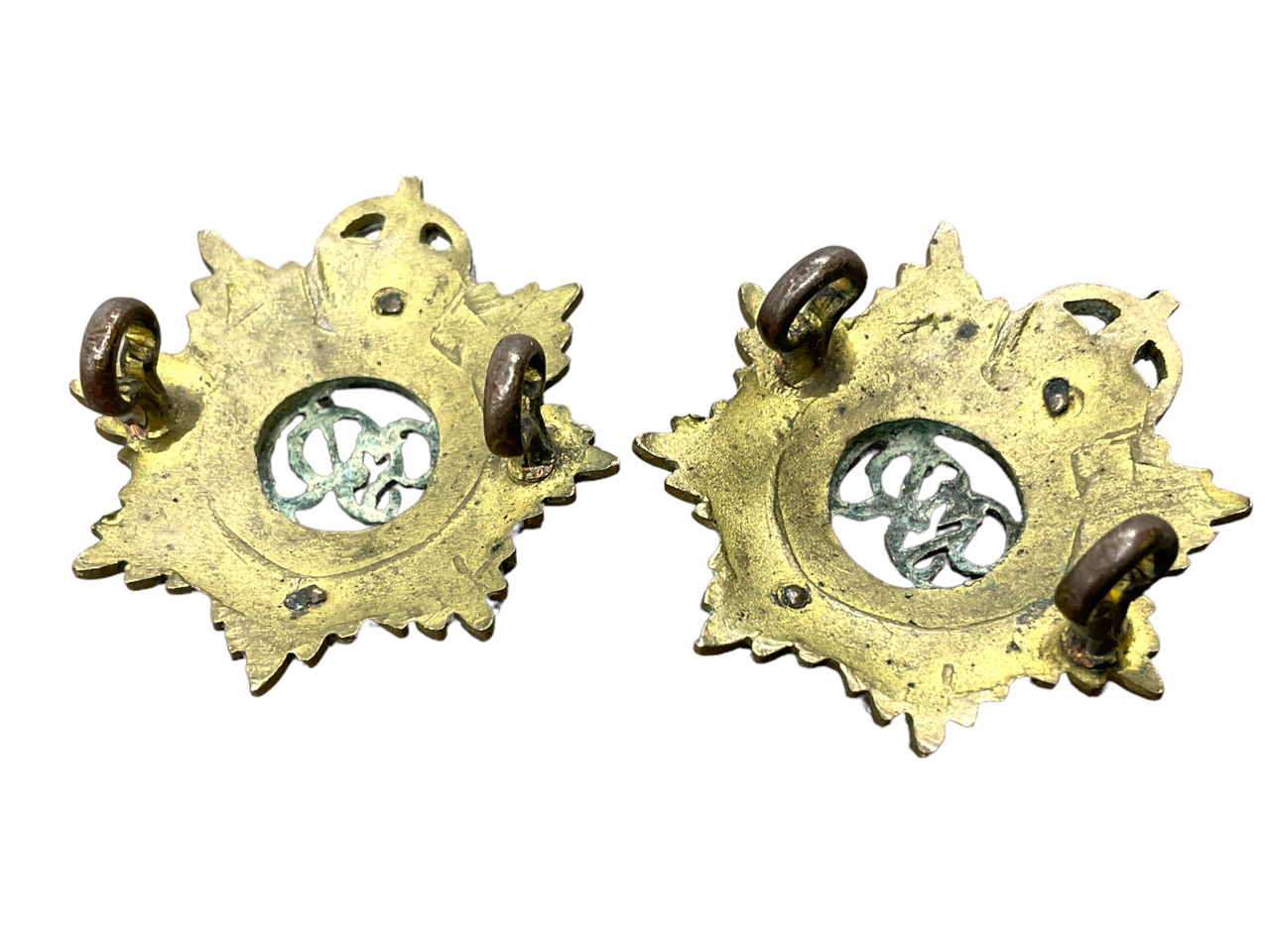 WW2 Canadian RCASC Service Corps Officers Collar Badge Pair WW2 Canadian RCASC Service Corps Officers Collar Badge Pair