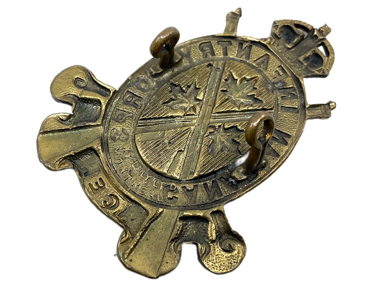 WW2 Canadian Infantry Corps Officers Cap Badge WW2 Canadian Infantry Corps Officers Cap Badge