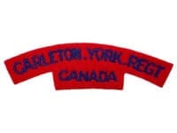 WW2 Canadian Carleton and York Regiment British Made Shoulder Title Single 1