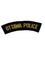 Canadian Ottawa Ontario Police Department Yellow Lettering Patch Canadian Ottawa Ontario Police Department Yellow Lettering Patch