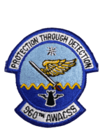 US USAF Protection Through Detection 960th AWACSS Squadron Patch