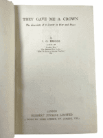 WW1 British BEF They Gave Me A Crown Dr In War & Peace Hard Cover Reference Book