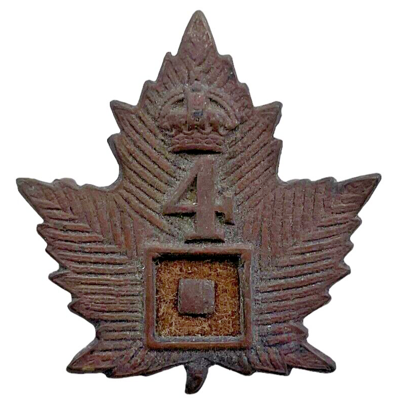 WW1 Canadian CEF 4th Railway Troops CRT Collar Insignia Single WW1 Canadian CEF 4th Railway Troops CRT Collar Insignia Single