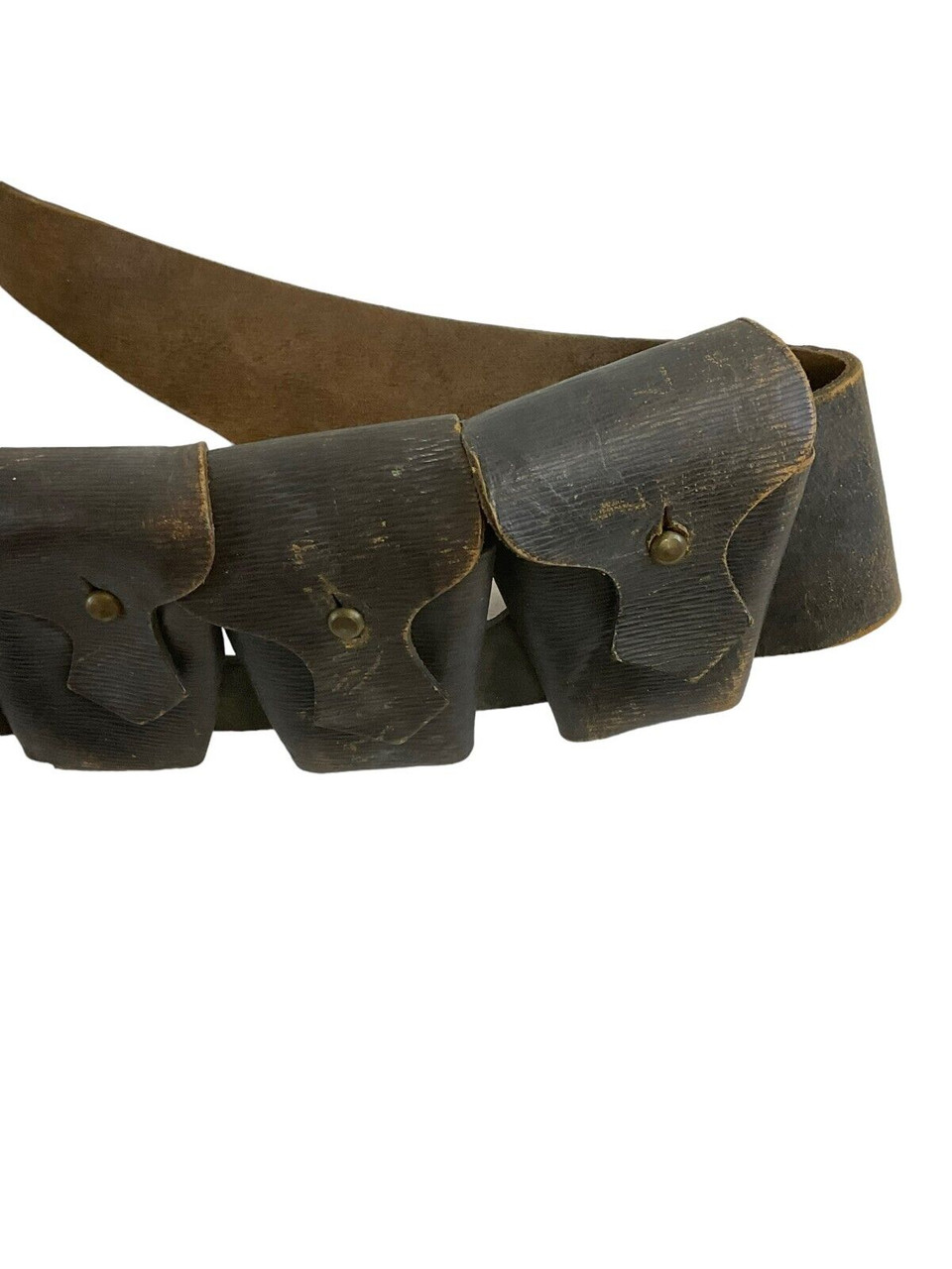 British Cavalry 1922 Dated 5 Pouch Leather Bandoleer British Cavalry 1922 Dated 5 Pouch Leather Bandoleer