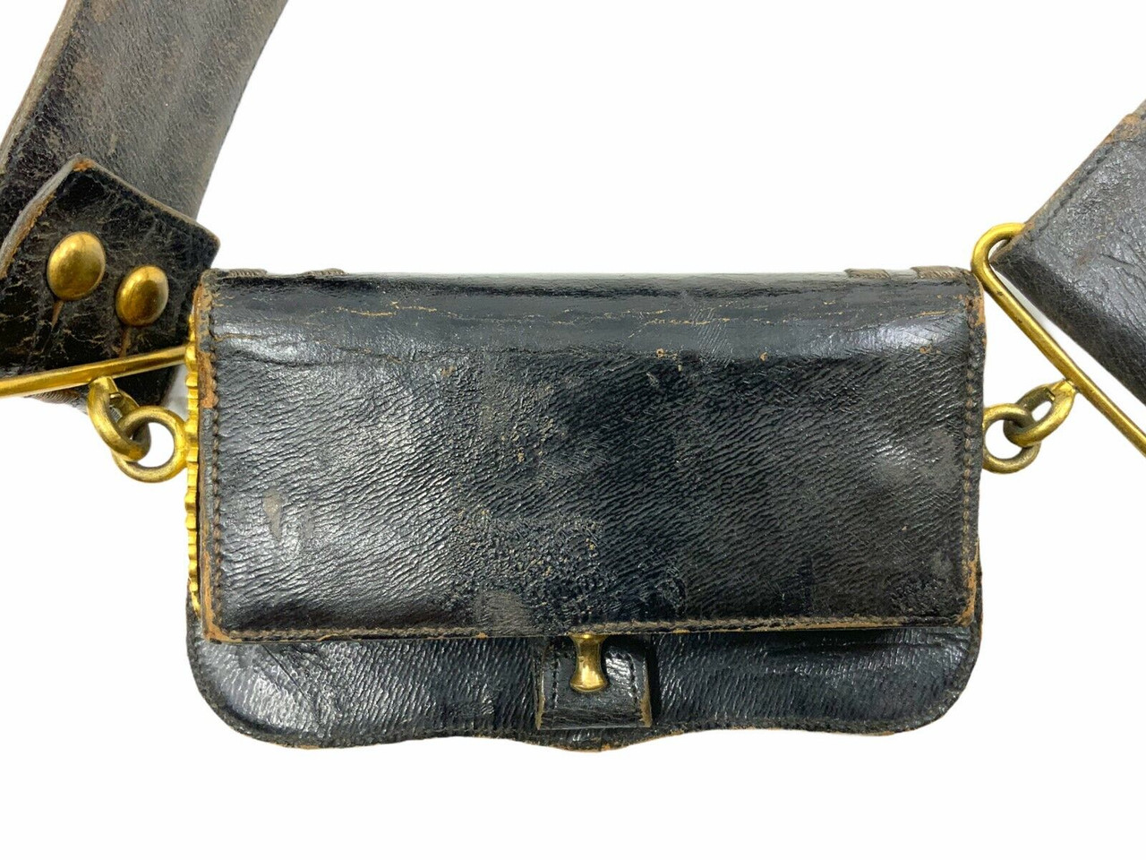 Victorian British Medical Corps Officers Leather Cross Belt & Pouch w/ Cypher Victorian British Medical Corps Officers Leather Cross Belt & Pouch w/ Cypher