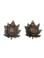WW1 Canadian CEF 166th Battalion Collars Insignia Pair WW1 Canadian CEF 166th Battalion Collars Insignia Pair