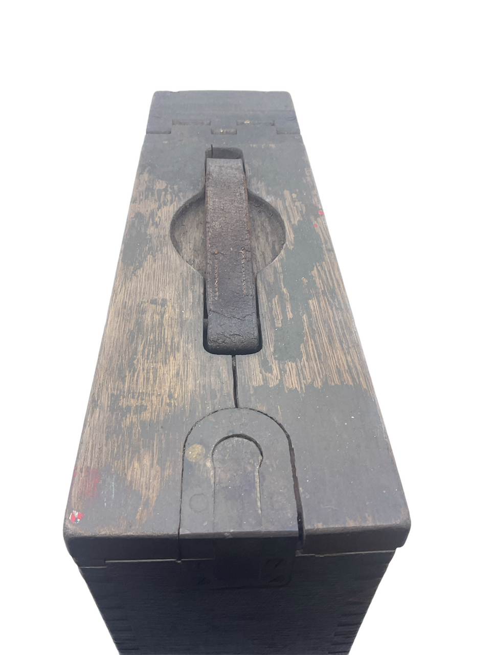 WW1 US AEF .30 Wooden Carry Box EMPTY Green Painted WW1 US AEF .30 Wooden Carry Box EMPTY Green Painted