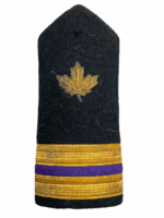 Canadian RCN Navy Chaplain Single Shoulder Board Bullion Embroidered Maple Leaf