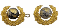 WW2 British Royal Marines Officers Collars Insignia Pair