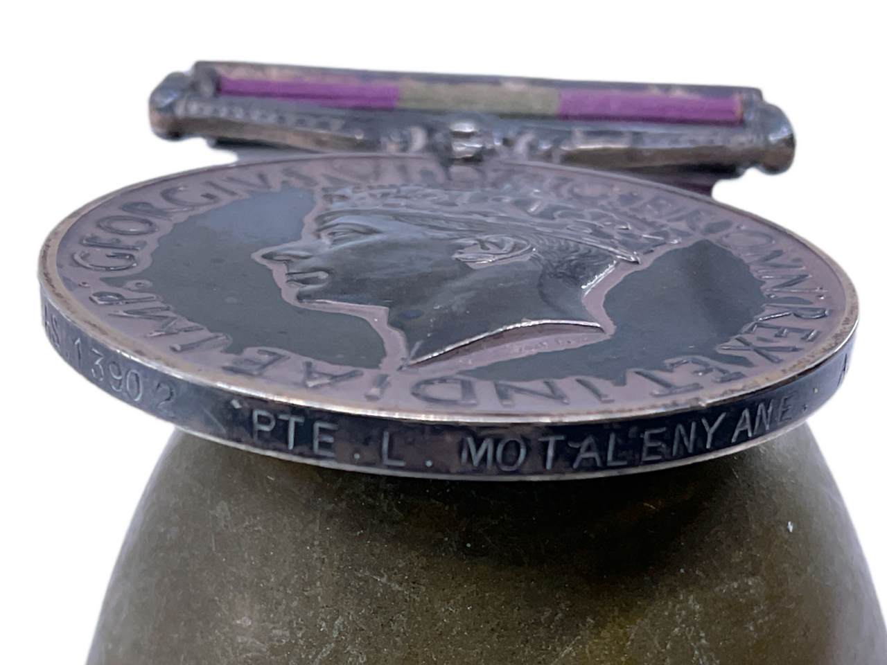 British General Service Medal & Palestine Bar Pte Motalenyane APC British General Service Medal & Palestine Bar Pte Motalenyane APC