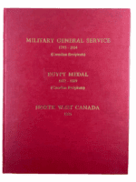 Canadian MGS Egypt Medal North West Canada Medal Roll Hardcover Reference Book