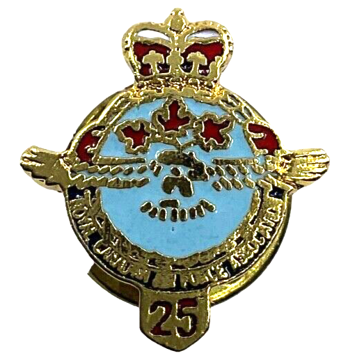 Royal Canadian Air Force Association 25 Years Clutch Back Lapel Pin Badge Royal Canadian Air Force Association 25 Years Clutch Back Lapel Pin Badge