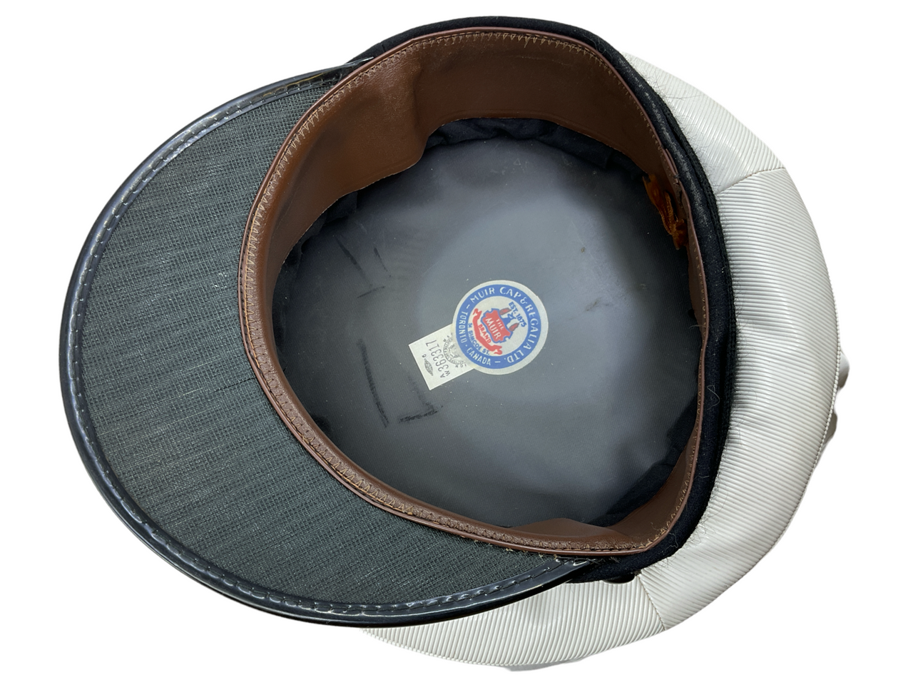 British Canadian RN RCN Navy Officers White Top Cap Size 6 3/4 British Canadian RN RCN Navy Officers White Top Cap Size 6 3/4