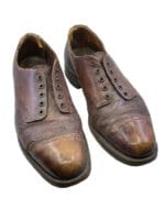 WW2 British Canadian Brown Officers Leather Shoes Size 10 WW2 British Canadian Brown Officers Leather Shoes Size 10