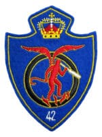 Belgian Belgium 42 Squadron Crest Patch Vintage