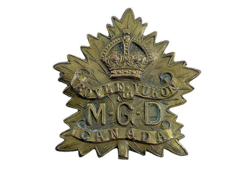 WW1 Canadian CEF Boyles Yukon Machine Gun Draft Collar Insignia Single WW1 Canadian CEF Boyles Yukon Machine Gun Draft Collar Insignia Single