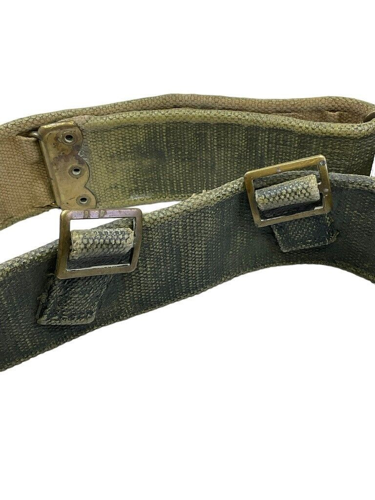WW2 Canadian Army P37 Pattern 37 Web Belt Blancoed WW2 Canadian Army P37 Pattern 37 Web Belt Blancoed