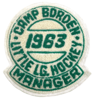 Canadian Camp Borden Little League Hockey Manager Jacket Patch