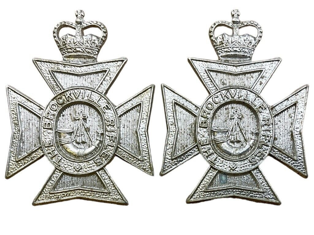 Canadian Forces Brockville Rifles Collars Insignia Pair Canadian Forces Brockville Rifles Collars Insignia Pair