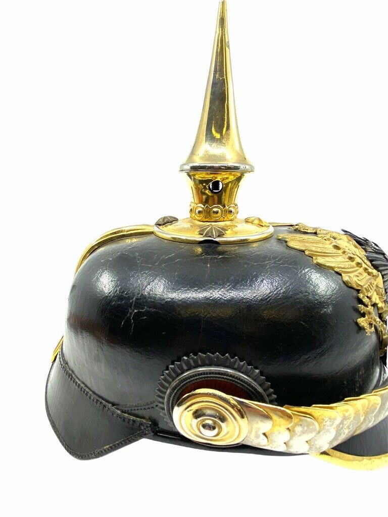 WW1 Imperial German Reuss Officers Picklehaube Spiked Helmet COPY FAKE WW1 Imperial German Reuss Officers Picklehaube Spiked Helmet COPY FAKE