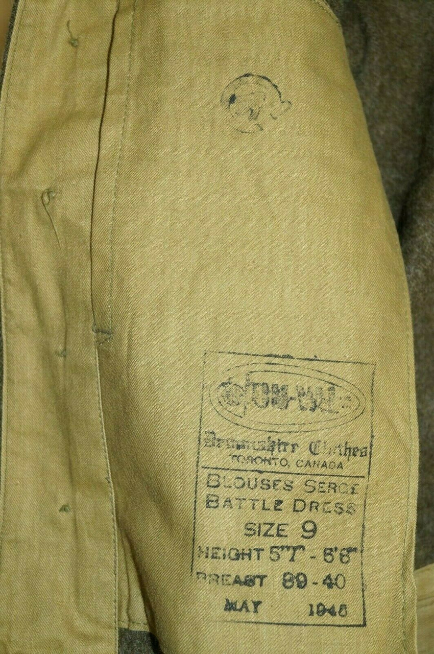 WW2 Canadian Airborne Canada Sgt Battle Dress Jacket WW2 Canadian Airborne Canada Sgt Battle Dress Jacket