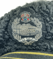 WW2 British Royal Tank Regiment Officers Astrakhan Beret Named Major Laing