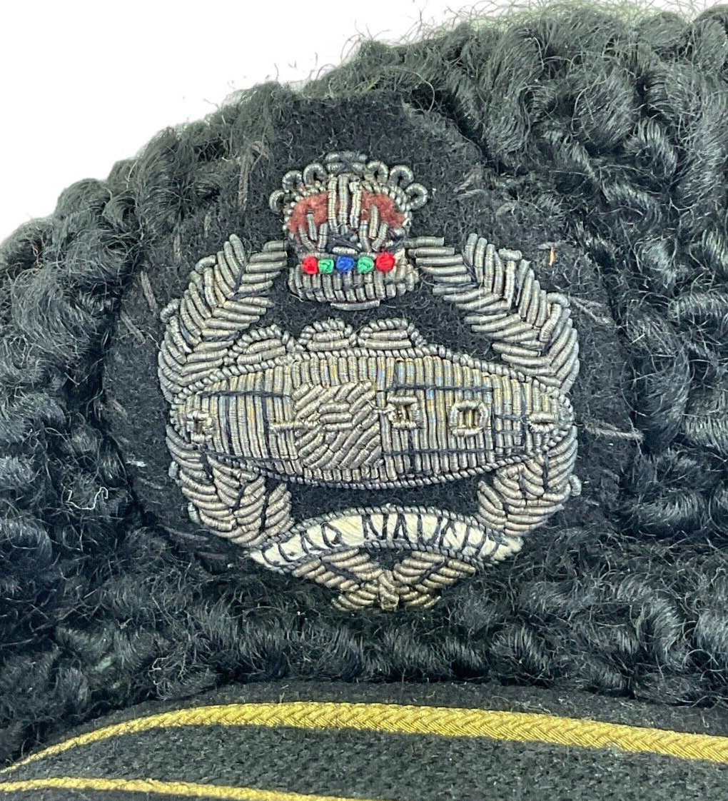 WW2 British Royal Tank Regiment Officers Astrakhan Beret Named Major Laing WW2 British Royal Tank Regiment Officers Astrakhan Beret Named Major Laing