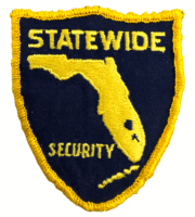 US Florida Statewide Security Yellow Edge Police Patch US Florida Statewide Security Yellow Edge Police Patch