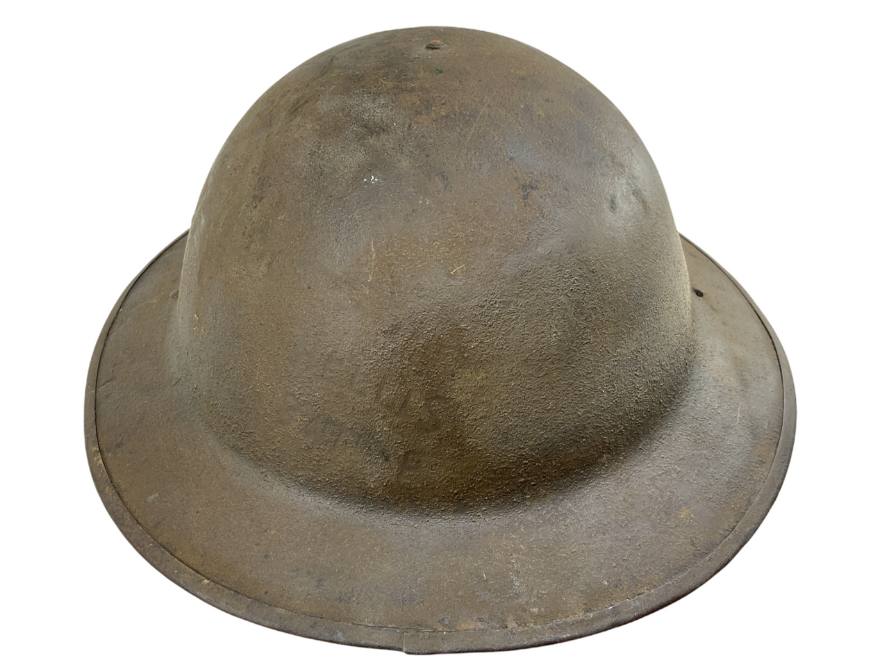 WW1 US AEF 80th Division Patch Painted Brodie Helmet 2 WW1 US AEF 80th Division Patch Painted Brodie Helmet 2