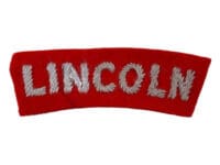 British Lincoln Regiment Cloth Shoulder Title Single