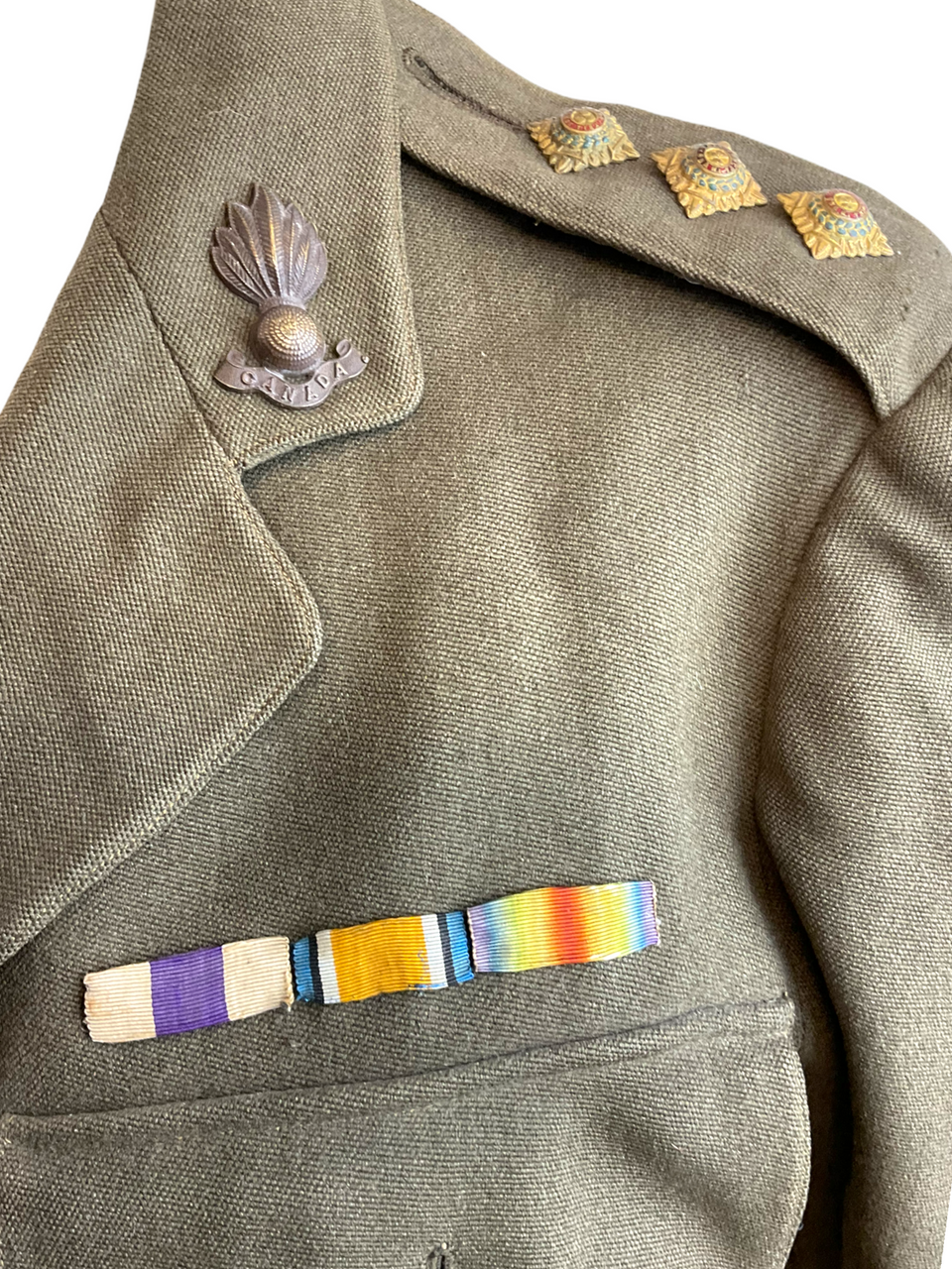 WW1 Canadian RCA Artillery Four Pocket Officers Service Tunic Jacket MC Winner WW1 Canadian RCA Artillery Four Pocket Officers Service Tunic Jacket MC Winner
