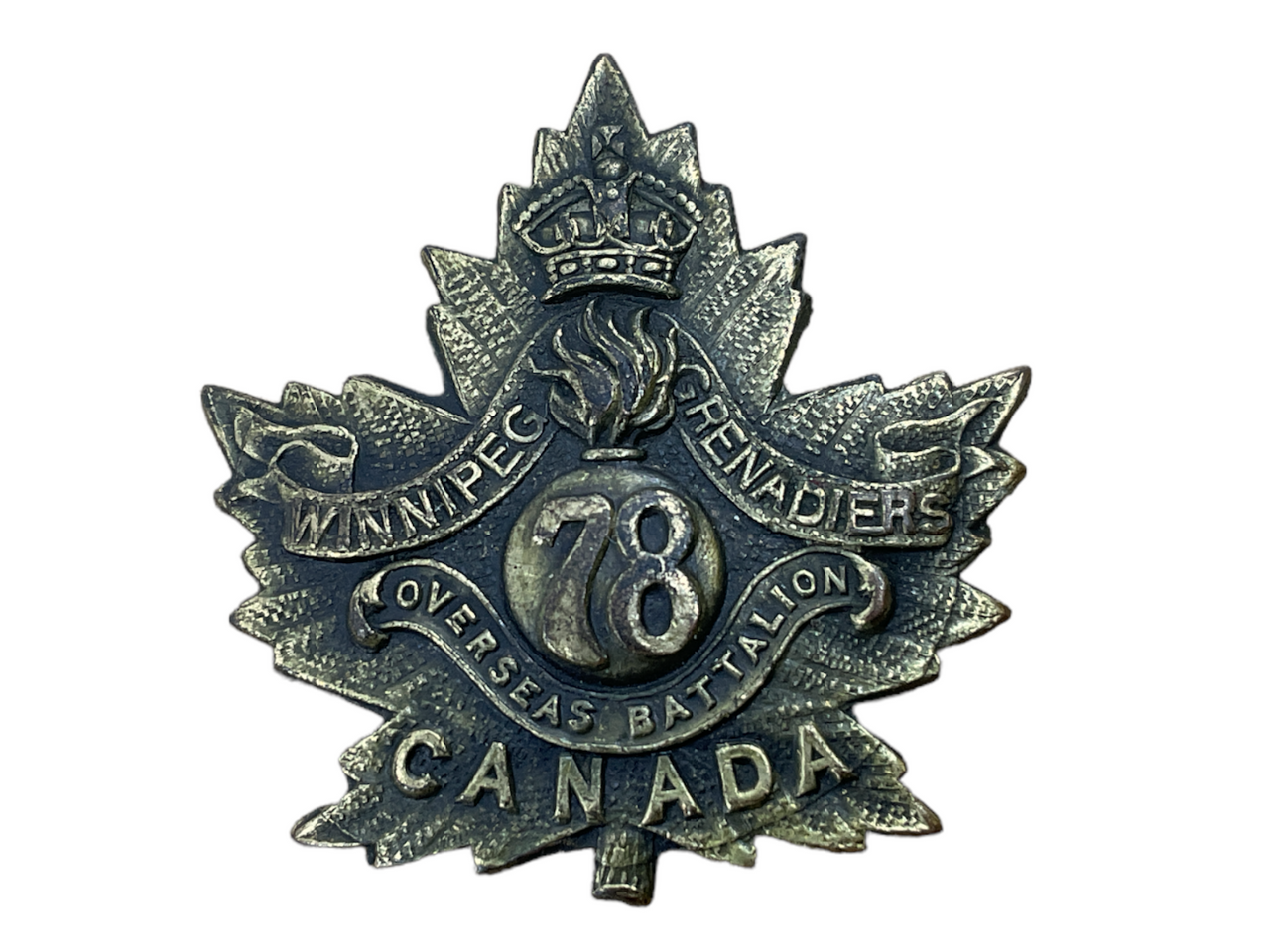 WW1 Canadian CEF 78th Battalion Collar Insignia Single WW1 Canadian CEF 78th Battalion Collar Insignia Single