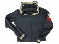 US USN Blue Jumper Machinist Named FERRIS Size Small