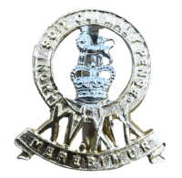 British 15th 19th Kings Royal Hussars Staybright Cap Badge