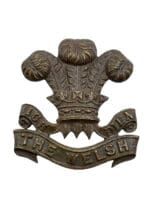 WW2 British Welsh Regiment Officers Bronze Cap Badge Insignia WW2 British Welsh Regiment Officers Bronze Cap Badge Insignia