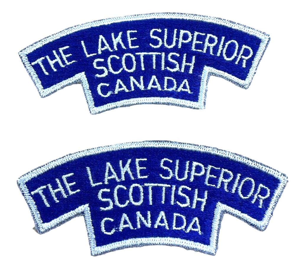Canadian Lake Superior Scottish Shoulder Title Insignia Pair Canadian Lake Superior Scottish Shoulder Title Insignia Pair