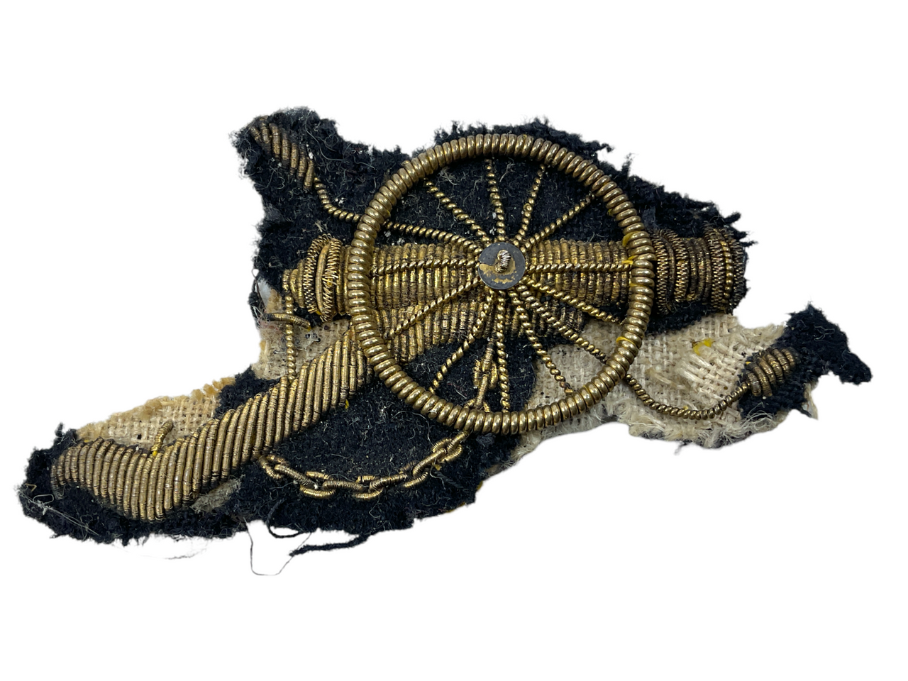 Victorian British Royal Artillery Bullion Embroidered Sleeve Trade Patch Victorian British Royal Artillery Bullion Embroidered Sleeve Trade Patch