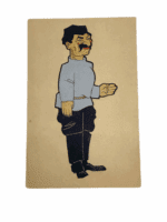 WW2 British Canadian Russian Stalin Cartoon Caricature Colour Postcard