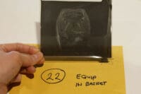 WW2 British Airborne Para Equipment in Basket Original Negative #22