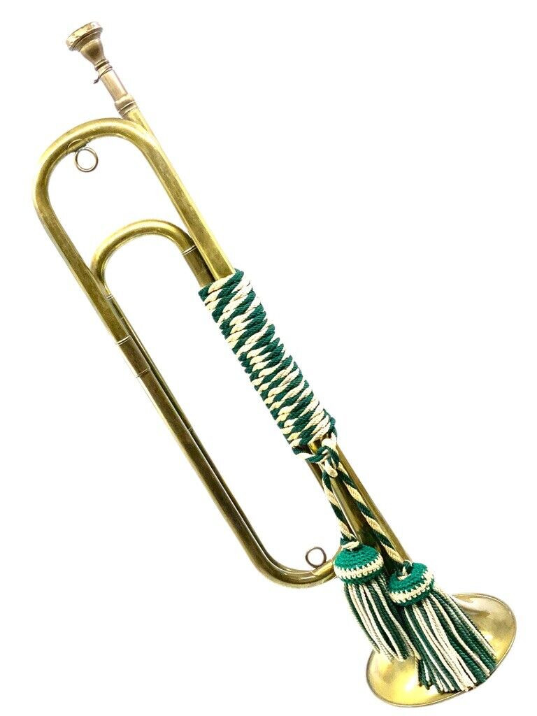 WW2 German Brass Bugle Musical Instrument WW2 German Brass Bugle Musical Instrument