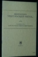 WW2 History US Remingtons Vest Pocket Pistol Reference Book